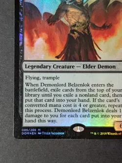 MTG -  1x Demonlord Belzenlok - Dominaria - NM/LP Foil - Magic The Gathering #86 - Image 3