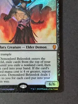 MTG -  1x Demonlord Belzenlok - Dominaria - NM/LP Foil - Magic The Gathering #86 - Image 4