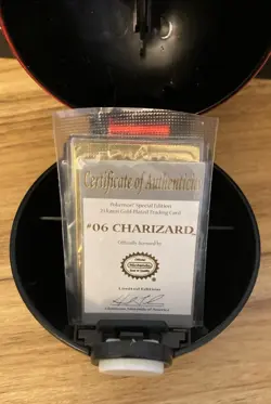 Pokemon CHARIZARD 23K Gold Plated Trading Card 1999 Burger King Promo No Box - Image 6