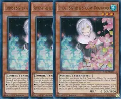Yu-Gi-Oh! 3x Ghost Sister & Spooky Dogwood Ultra Rare RA03-EN020 Playset - Image 1