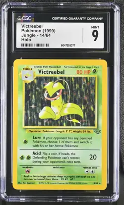 CGC 9 MINT Victreebel 1999 Jungle 14/64 Holo Pokemon Card psa - Image 1