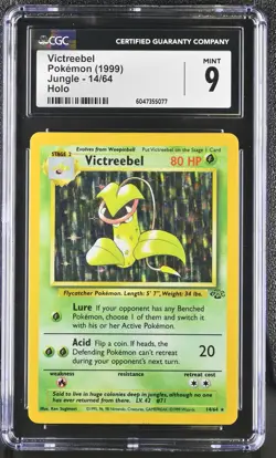 CGC 9 MINT Victreebel 1999 Jungle 14/64 Holo Pokemon Card psa - Image 3