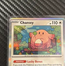 Chansey 113/165 Pokemon Card Error Misprint Smudged Ink - SV 151 NM Rare Holo - Image 5