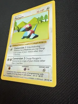 Pokemon Porygon 39/102 1st Edition Shadowless Base Set Card Unplayed Near Mint - Image 2