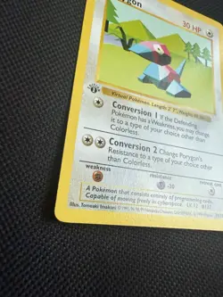 Pokemon Porygon 39/102 1st Edition Shadowless Base Set Card Unplayed Near Mint - Image 4