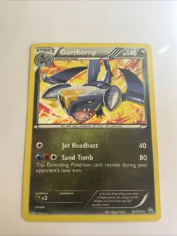 Pokémon Garchomp TCG Dragons Exalted Holo Card 91/124 Cosmos Holo Rare - Image 3