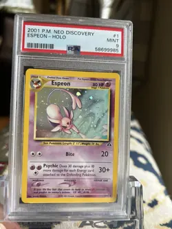 Espeon Neo Discovery 1/75 Holo PSA 9 Pokemon Card 2001 Mint - Image 16