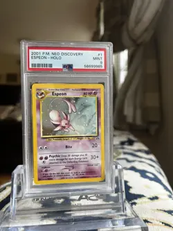 Espeon Neo Discovery 1/75 Holo PSA 9 Pokemon Card 2001 Mint - Image 3