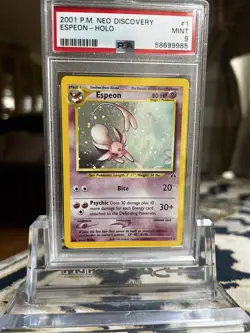 Espeon Neo Discovery 1/75 Holo PSA 9 Pokemon Card 2001 Mint - Image 6