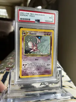 Espeon Neo Discovery 1/75 Holo PSA 9 Pokemon Card 2001 Mint - Image 8