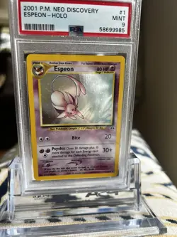 Espeon Neo Discovery 1/75 Holo PSA 9 Pokemon Card 2001 Mint - Image 9