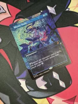 MTG Rhystic Study ~ Anime Borderless ~ Confetti Foil - NM - Image 12