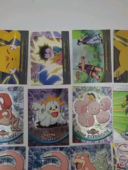 Pokemon Topps TV Animation Mixed Lot of 48 Total Cards Some FOIL See Description - Image 4