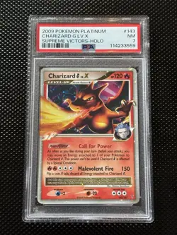 Charizard G Lv.X 143/147 Supreme Victors Holo Rare PSA 7 NM Pokemon Card - Image 1