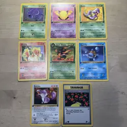 Vintage Pokemon Cards - 1st Edition Team Rocket Lot - 8 First Ed Cards - Image 1