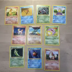 Vintage Pokemon Cards - Base Set Shadowless Cards - 10 Shadowless Card Lot - Image 1