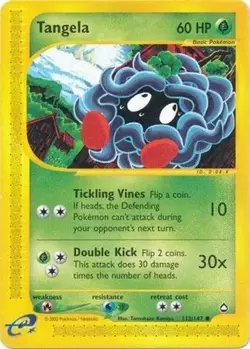 Pokemon Card - Aquapolis 112/147 - TANGELA (common) - NM - Image 2
