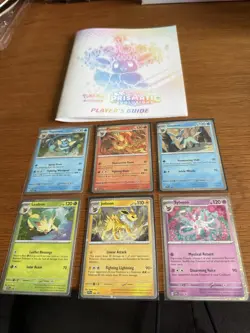 All 6 Prismatic Evolutions Poster & Sticker Black Star Promo Card Collection SVP - Image 1