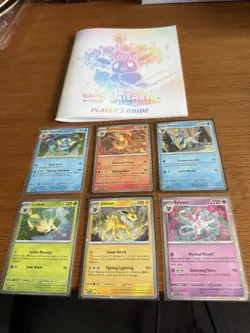 All 6 Prismatic Evolutions Poster & Sticker Black Star Promo Card Collection SVP - Image 2