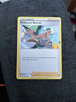 Pokémon TCG Professor Burnet SWSH Black Star Promo Card SWSH167 Celebrations NM - Image 1