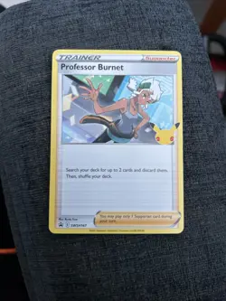 Pokémon TCG Professor Burnet SWSH Black Star Promo Card SWSH167 Celebrations NM - Image 3