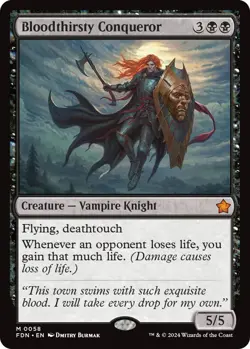 MTG Bloodthirsty Conqueror Foundations Mythic Rare Creature – Vampire Knight NM - Image 5