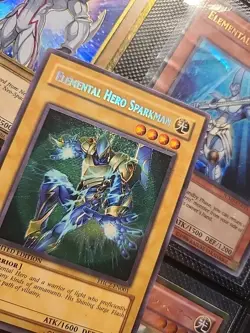 ELEMENTAL HERO SPARKMAN Yu-Gi-Oh Card EHC2-EN001 LIMITED SECRET RARE - Image 2