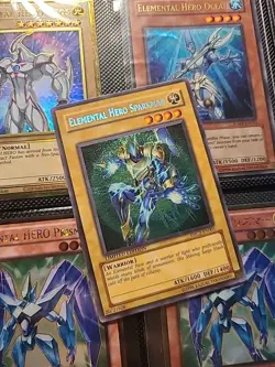 ELEMENTAL HERO SPARKMAN Yu-Gi-Oh Card EHC2-EN001 LIMITED SECRET RARE - Image 7