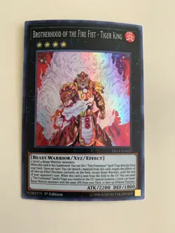 ( BROTHERHOOD OF THE FIRE FIST TIGER KING ) Super FIGA-EN027 - 1st NM - Yu-Gi-Oh - Image 1