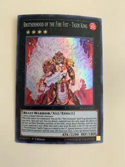 ( BROTHERHOOD OF THE FIRE FIST TIGER KING ) Super FIGA-EN027 - 1st NM - Yu-Gi-Oh - Image 2
