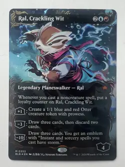 Ral Crackling Wit Borderless Raised Foil Bloomburrow #353 NM Magic The Gathering - Image 1
