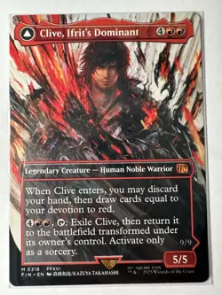 Clive, Ifrit's Dominant Borderless Final Fantasy Magic The Gathering - Image 1