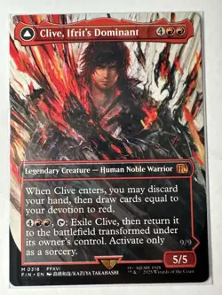Clive, Ifrit's Dominant Borderless Final Fantasy Magic The Gathering - Image 3