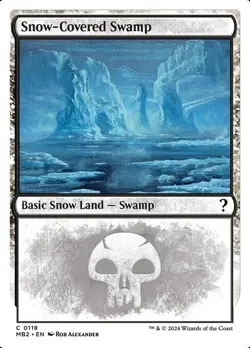 Snow-Covered Swamp x1 1x Mystery Booster 2 White Border NM MTG - Image 1