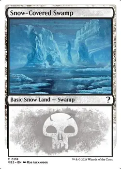 Snow-Covered Swamp x1 1x Mystery Booster 2 White Border NM MTG - Image 2