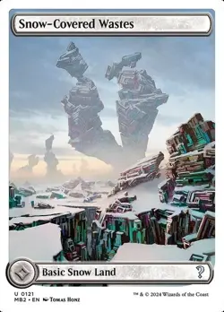 Snow-Covered Wastes x1 1x Mystery Booster 2 White Border NM MTG - Image 1