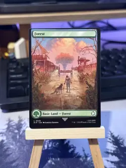 🎉 Minor Miscut - Fallout Forest - MTG Magic the Gathering Oddity Error - Image 1