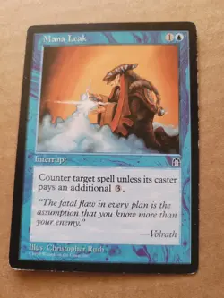 Mana Leak MTG Stronghold STH Magic 1998 (Christopher Rush) PLAYED BULK DISCOUNT - Image 1