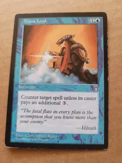 Mana Leak MTG Stronghold STH Magic 1998 (Christopher Rush) PLAYED BULK DISCOUNT - Image 2