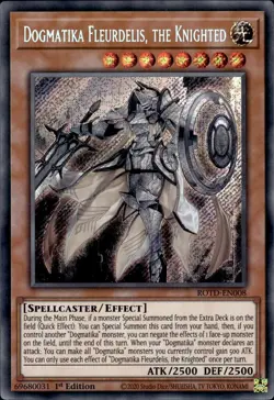 Dogmatika Fleurdelis, The Knighted - Secret Rare 1st Ed. ROTD-EN008 NM YuGiOh - Image 1