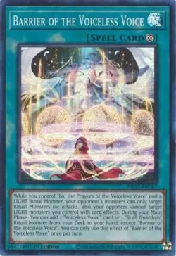 Yugioh! LP Barrier of the Voiceless Voice - PHNI-EN067 - Super Rare - 1st Editio - Image 2