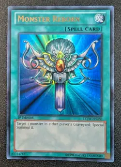 Monster Reborn LCJW-EN060 Ultra Rare 1st Edition LP - Image 4