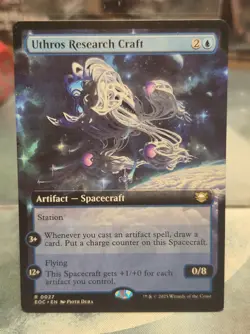 R 0027 Uthros Research Craft Commander EXTENDED ART Rare Edge of Eternities MTG - Image 1