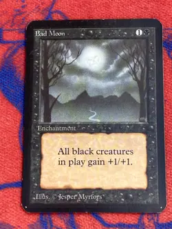MTG - Bad Moon (Alpha) Lightly Played, Great Condition - Image 1