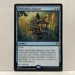 MTG Misleading Signpost Magic: The Gathering Commander WOE Rare #0011 - Image 1