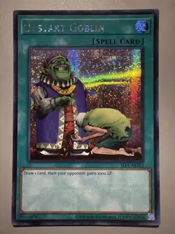 YUGIOH UPSTART GOBLIN (SPELL) ASIA ENGLISH EDITION SLF1-AE102 SECRET RARE - Image 1