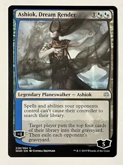 MTG Ashiok  Dream Render War of the Spark Regular NM - Image 1
