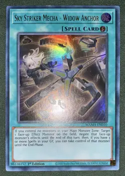 Yugioh Sky Striker Mecha Widow Anchor MAMA-EN010 Ultra Rare 1st NM/VLP w/Track - Image 2
