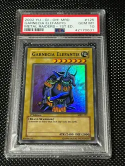 YUGIOH PSA 10 2002 Garnecia Elefantis MRD-125 Super Rare 1st Edition *0631 - Image 1
