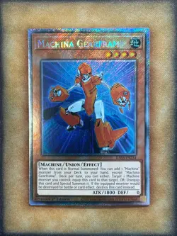 Yugioh Machina Gearframe RA03-EN234 Platinum Secret Rare 1st Ed NM - Image 1